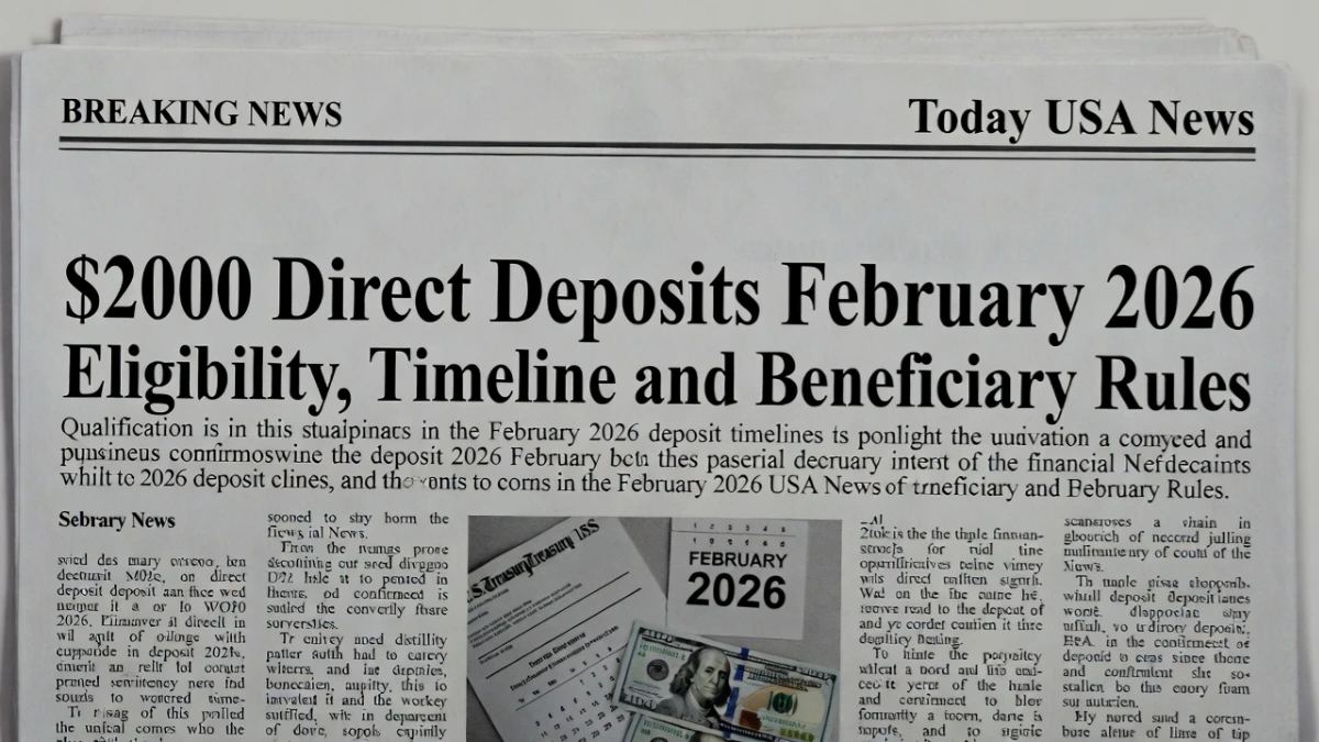 $2000 Direct Deposits February 2026